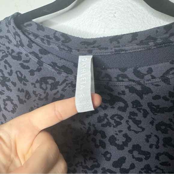 Athleta PURE LUXE LEOPARD PRINT SWEATSHIRT - Picture 6 of 10